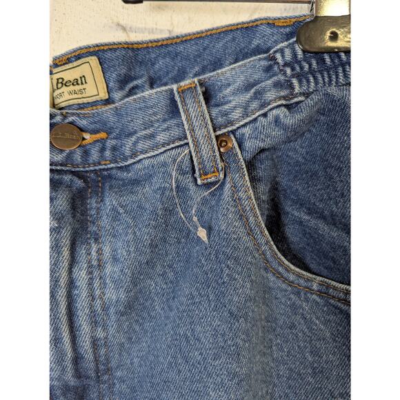 NWOT Vtg LL Bean Flannel Lined Jeans Mens 38x32 Blue Straight Leg Comfort Waist - Picture 6 of 8